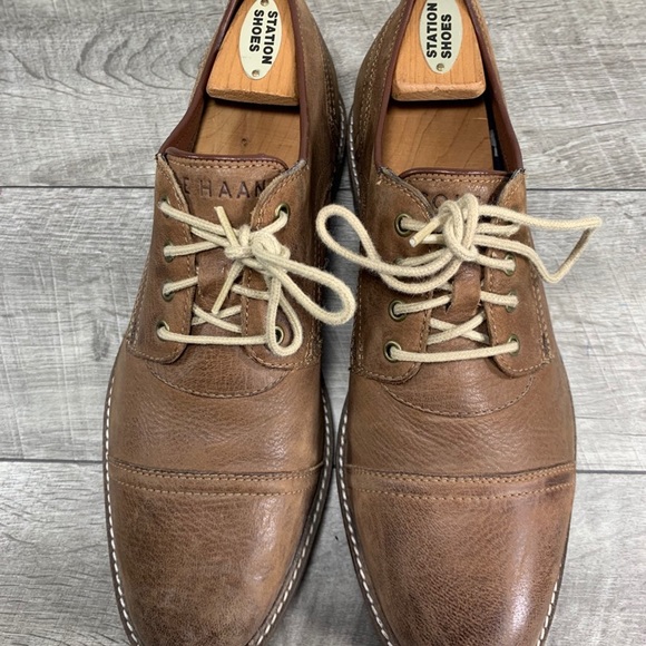 Cole Haan Zer0grand C30635 Brown Leather Cap Toe Oxfords Lace Up Shoes Size 9.5 main image 4